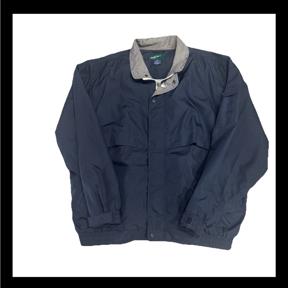 Glen Echo Navy Golf Jacket - Zip Off Sleeves - 2-in-1 Vest Mens XL Retro